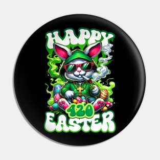 Some Bunny’s Baked Easter Bunny Smoking Weed Pin