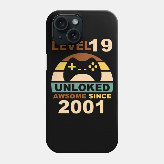 Level 19 Unlocked T-Shirt 19th Video Gamer Birthday Gift Phone Case by NiceTeeBroo