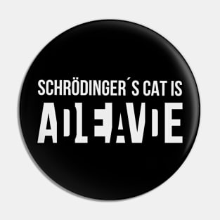 Schroedingers Cat Kitten Word Game Gift Pin