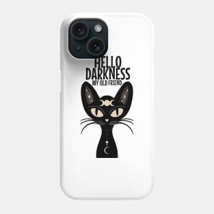 Demon Cat - Hello Darkness My Old Friend Phone Case