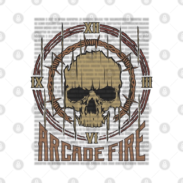 Arcade Fire Vintage Skull by darksaturday