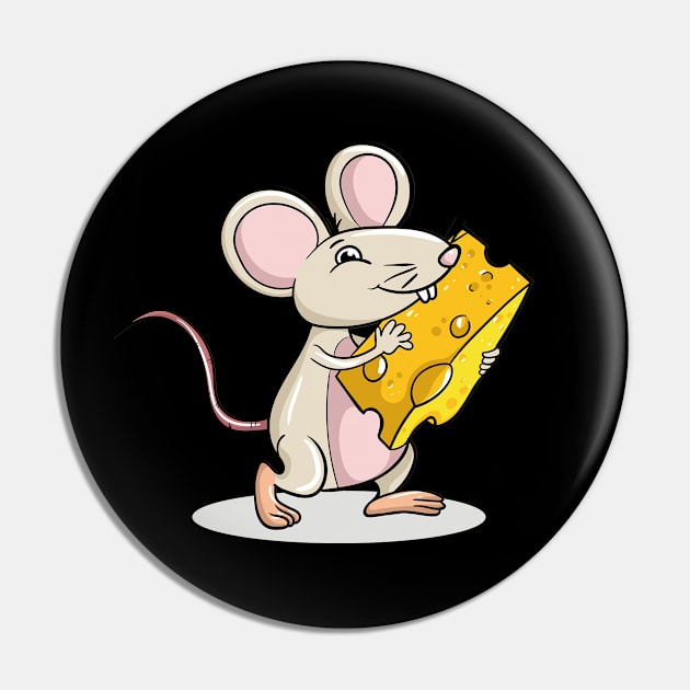 Mouse Cheese Pin by LetsBeginDesigns