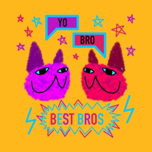 Fuzzy Cats Best Bros T-Shirt