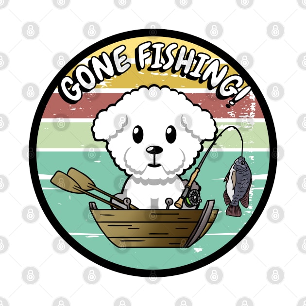 Cute furry dog has gone fishing by Pet Station