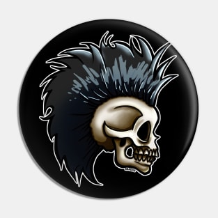 Punk Skull (Black Version) Pin