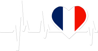 France Heartbeat Flag Magnet