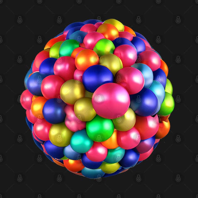 Gumballs anyone? Abstract art ball, colorful and fun. Bright and colorful will brighten up your day. Looks awesome on items. by 1FunLife