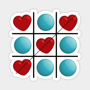 Love Wins - Tic Tac Toe Magnet