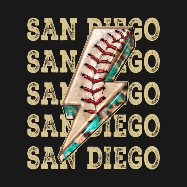 Aesthetic Design San Diego Gifts Vintage Styles Baseball by QuickMart