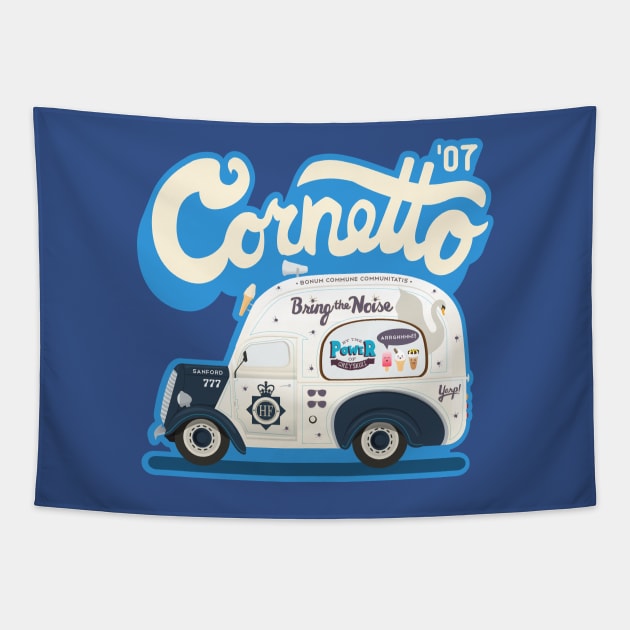 Ode to Cornetto 2 Tapestry by reglapid