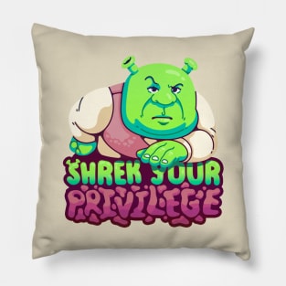 Shrek Your Privilege Pillow