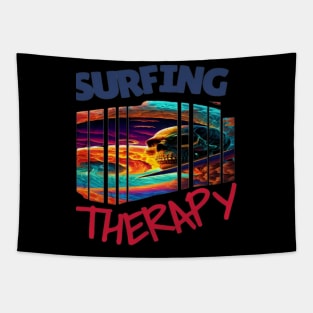 Surfing Therepy Hello Summer Surfing Sport Gift Tapestry