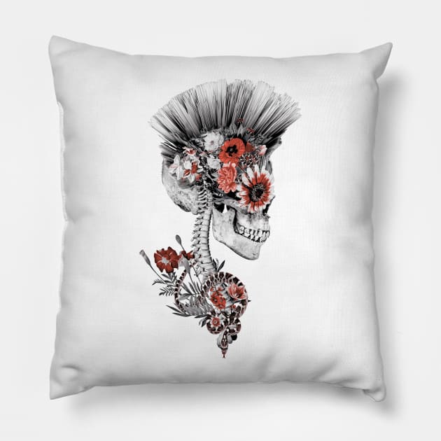 MOMENTO MORI PUNK Pillow by rizapeker