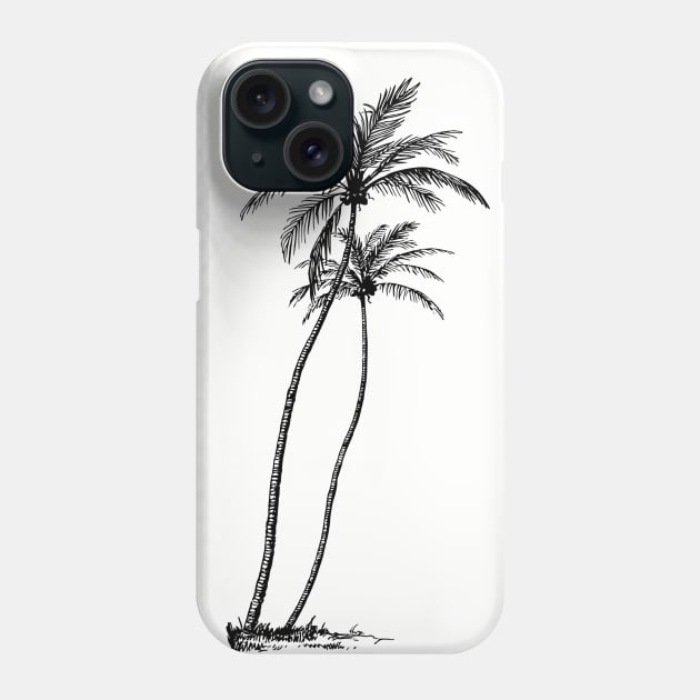 Palm Trees Phone Case by linesdesigns