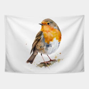 Robin Bird Watercolor 5.0 T-Shirt Tapestry