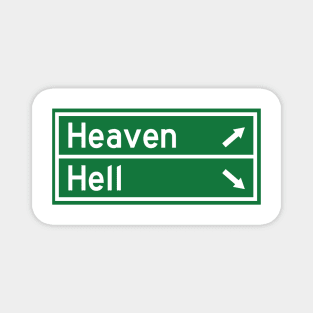 Heaven and Hell Road Sign Magnet