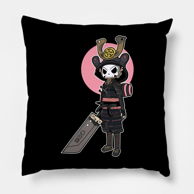 Pink Skull Samurai Pillow by Mecha Design by MechaRon