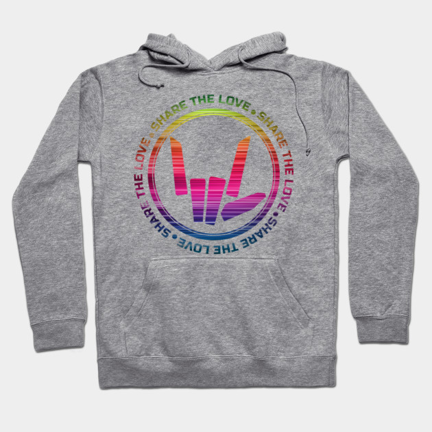 share the love pink hoodie