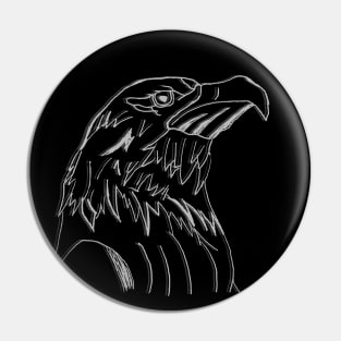 Ink Bald Eagle Pin