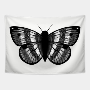 Black And White Moth Tapestry