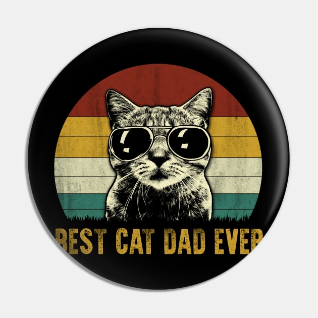 Best Cat Dad Ever Funny Father's Day Cat Dad Gift Pin by blacks store