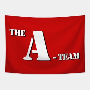 The A-Team - White Text Tapestry