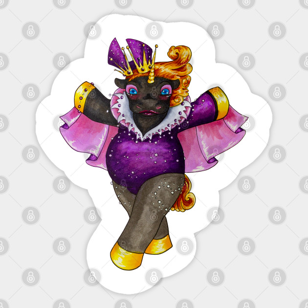 Unicorn Queen Unicorn Sticker Teepublic
