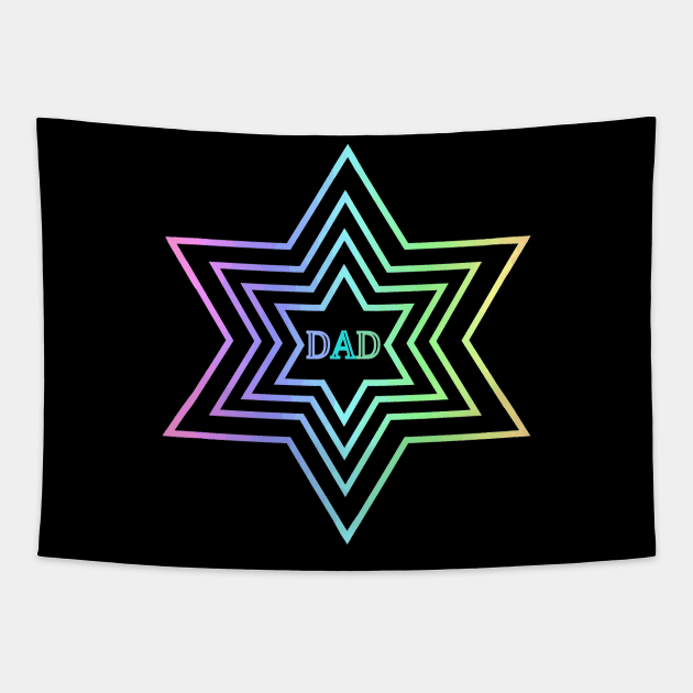 SUPERSTAR Happy Fathers Day Tapestry by SartorisArt1