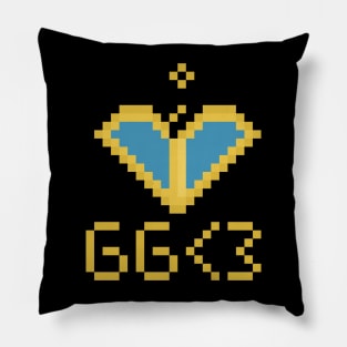 GG <3 Good Game Honor Pixel Art MOBA Emblem Pillow