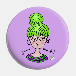 Cute girl lovely green hair! Pin