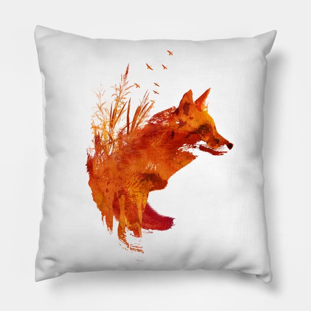 Plattensee Fox Pillow by astronaut