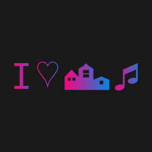 I LOVE LISTENING TO MUSIC AT HOME. T-Shirt