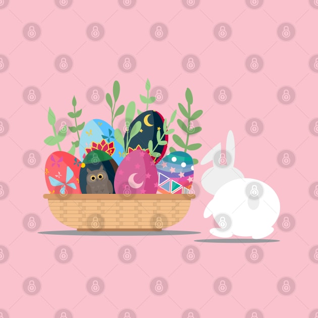 happy easter bunny basket by gossiprag