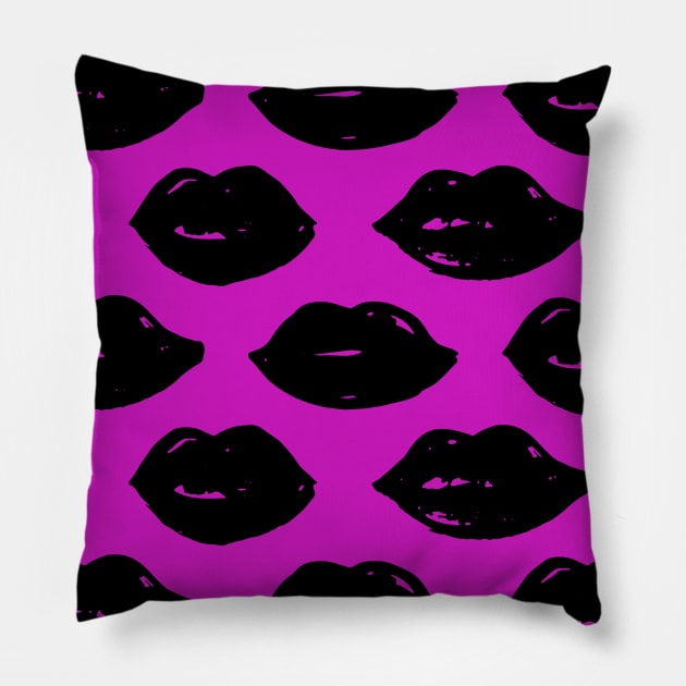 Lips Pattern Pillow by Pattern Lab 