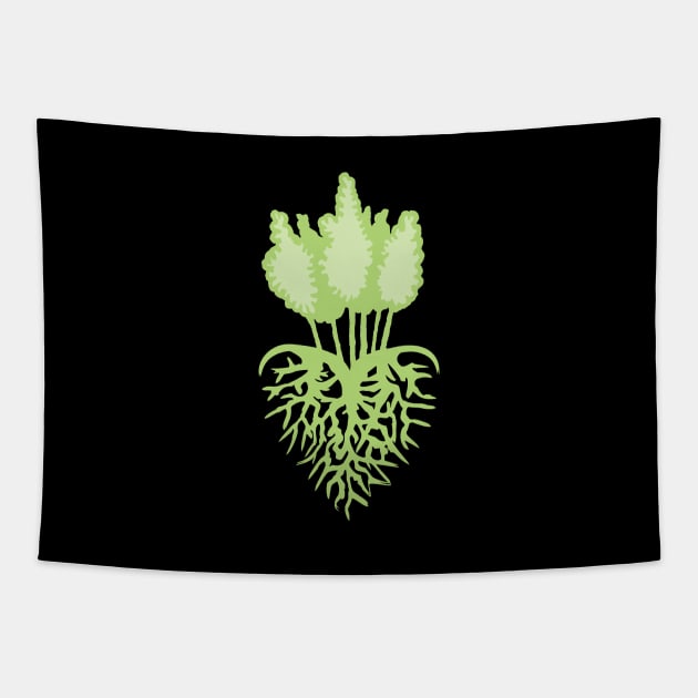 Aspen Tree Heart Root Tapestry by Doodl