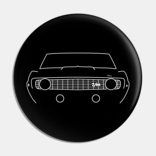 1969 Camaro Z/28 classic American muscle car outline line drawing (white) Pin