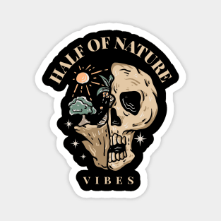 Half of nature illustration Magnet