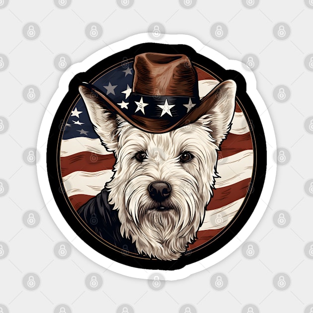 West Highland White Terrier 4th of July Magnet by NatashaCuteShop