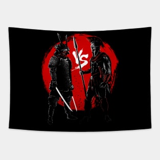 Gladiator vs Samurai Tapestry