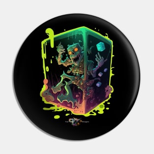 Gelatinous Cube D&D Monster Graffiti Pin