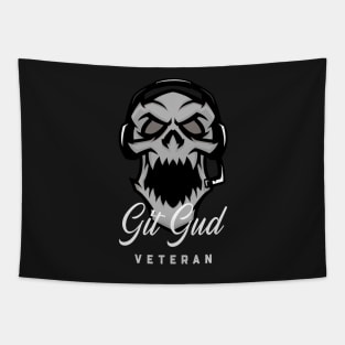 Git Gud Veteran Gamer Guy Tapestry