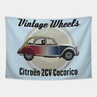 Vintage Wheels - Citroën 2CV Cocorico Tapestry