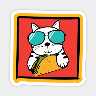 Cool Cat - Taco Lover Magnet