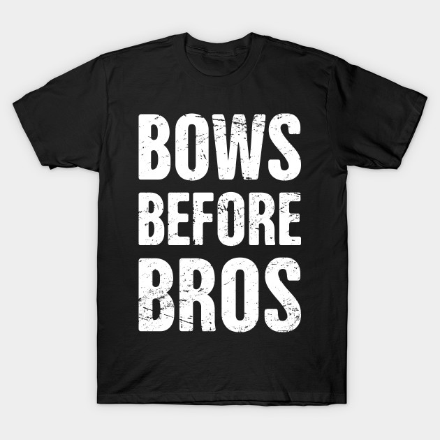Bows Before Bros Funny Cheerleader Design Cheerleader T