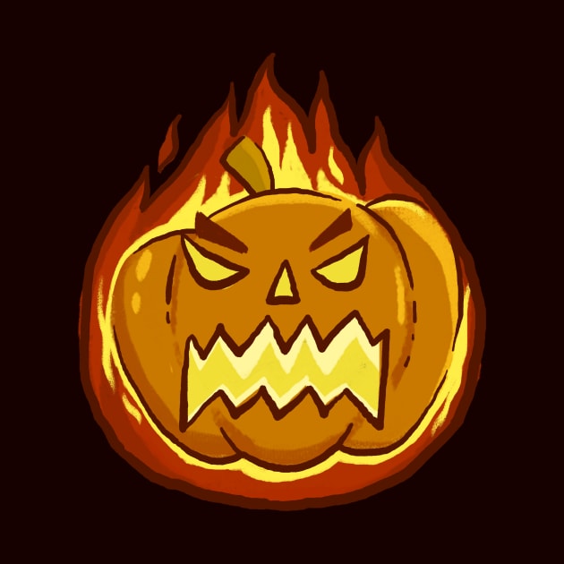 angry pumpkin emote on halloween by Zhuna