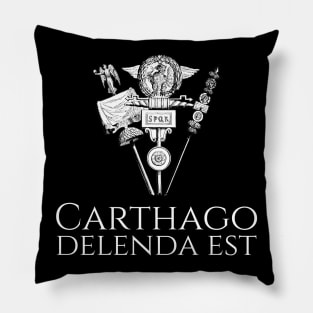 Carthago Delenda Est - Ancient Roman Legionary Standard Pillow