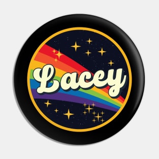 Lacey // Rainbow In Space Vintage Style Pin