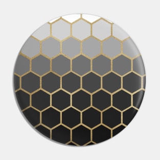 Honeycomb - Black & Gold Pin