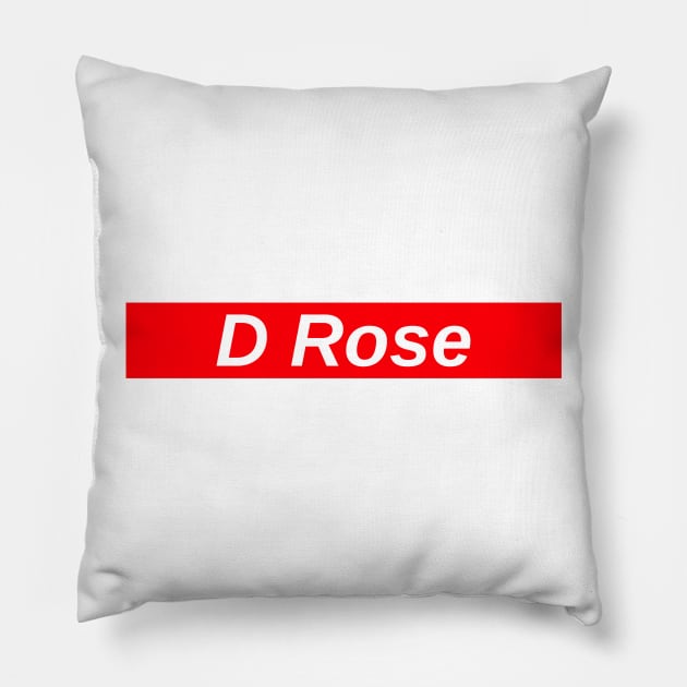 D Rose // Red Box Logo Pillow by FlexxxApparel