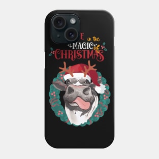 Christmas sweater cow reindeer horns and nose christmas Phone Case